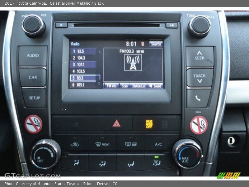 Celestial Silver Metallic / Black 2017 Toyota Camry SE