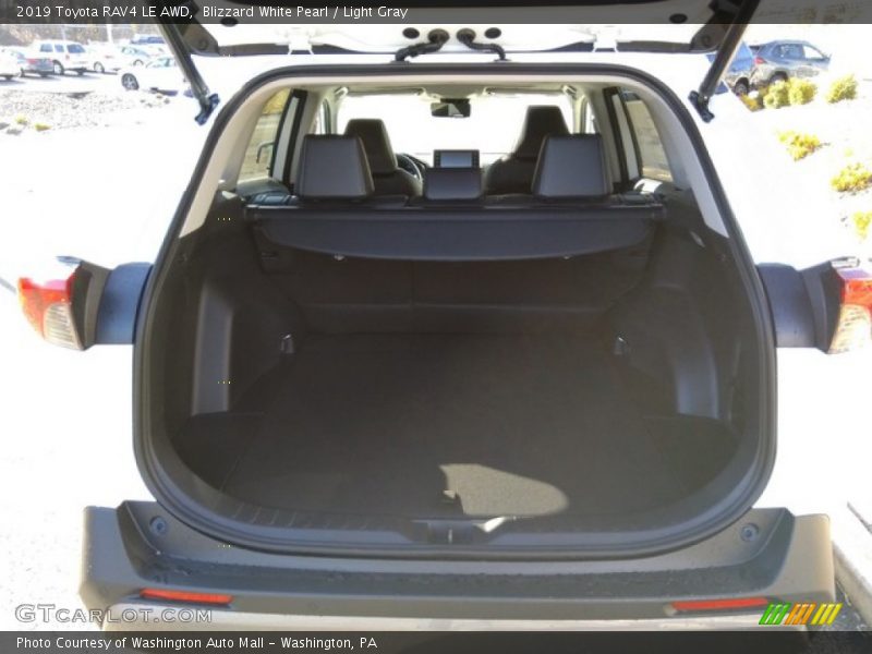Blizzard White Pearl / Light Gray 2019 Toyota RAV4 LE AWD