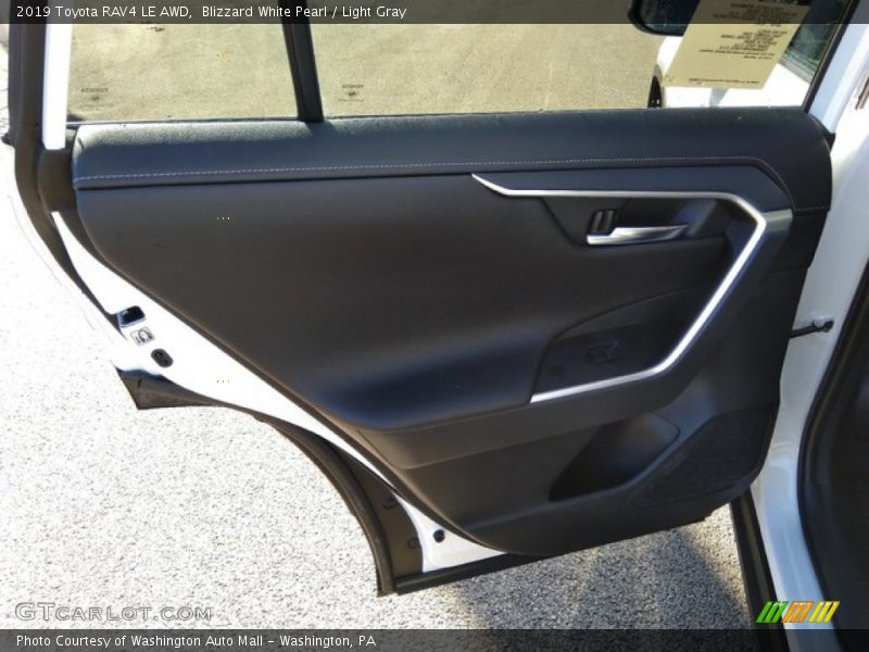Blizzard White Pearl / Light Gray 2019 Toyota RAV4 LE AWD
