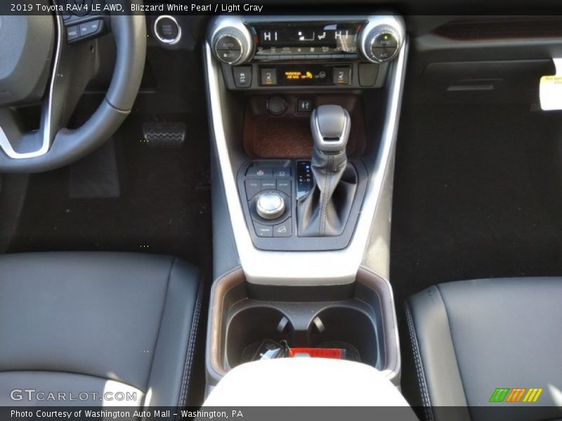 Blizzard White Pearl / Light Gray 2019 Toyota RAV4 LE AWD