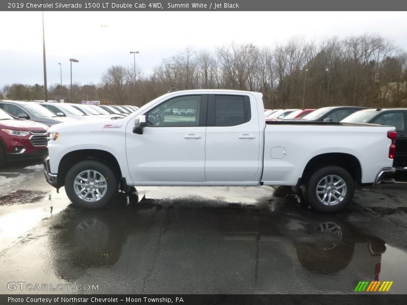 Summit White / Jet Black 2019 Chevrolet Silverado 1500 LT Double Cab 4WD