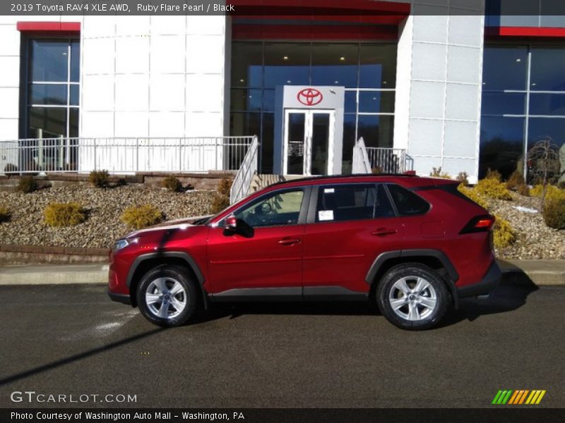 Ruby Flare Pearl / Black 2019 Toyota RAV4 XLE AWD