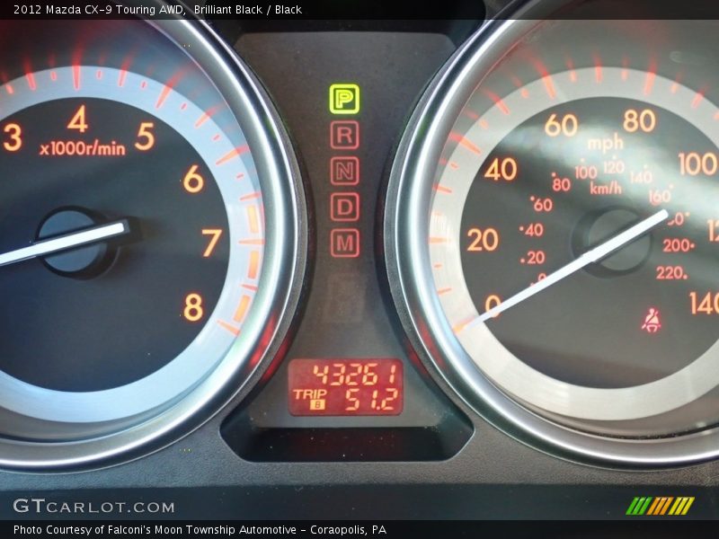 Brilliant Black / Black 2012 Mazda CX-9 Touring AWD