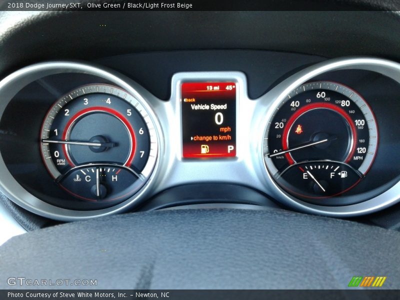 Olive Green / Black/Light Frost Beige 2018 Dodge Journey SXT
