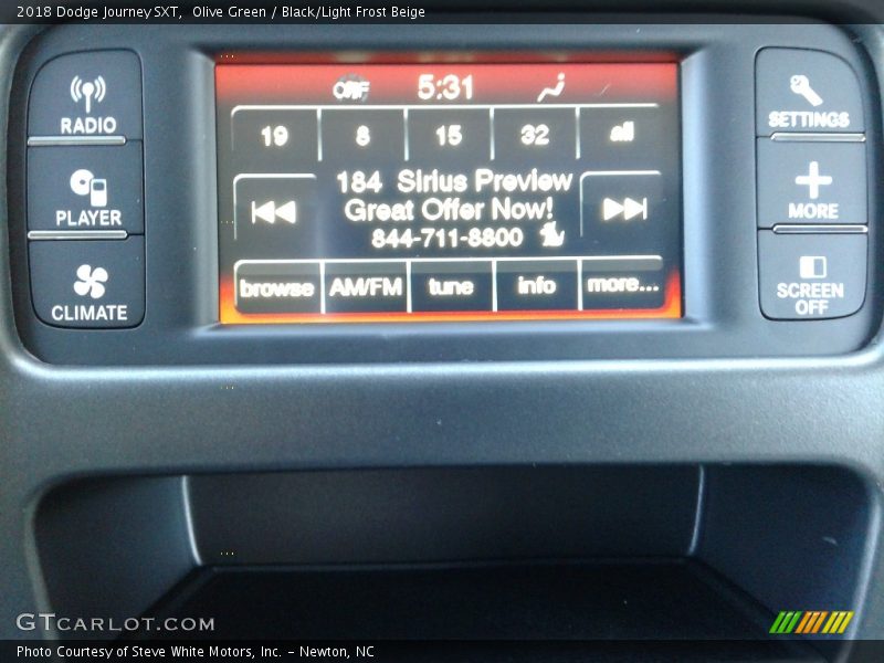 Olive Green / Black/Light Frost Beige 2018 Dodge Journey SXT