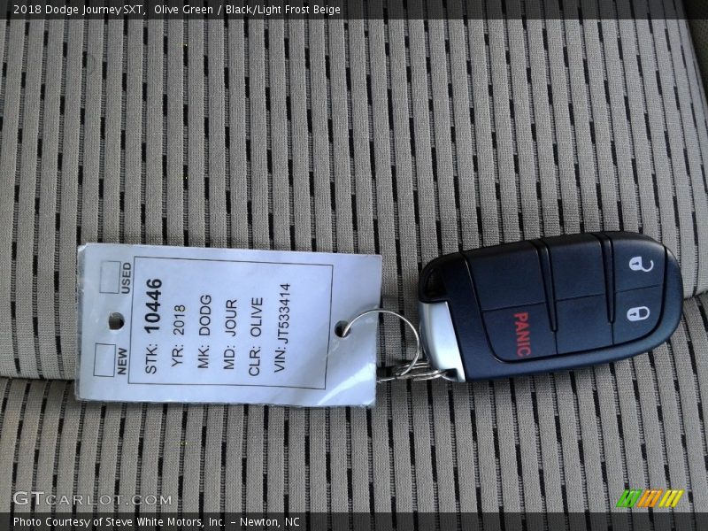 Olive Green / Black/Light Frost Beige 2018 Dodge Journey SXT