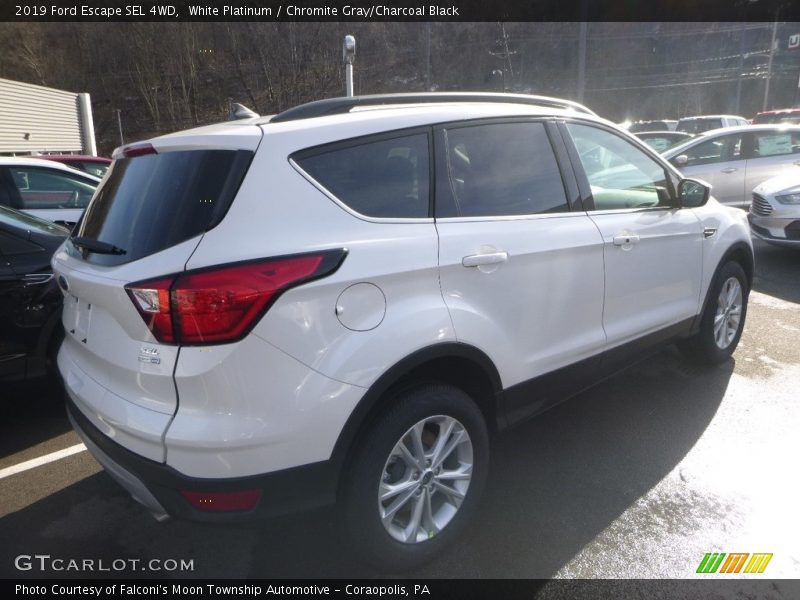 White Platinum / Chromite Gray/Charcoal Black 2019 Ford Escape SEL 4WD