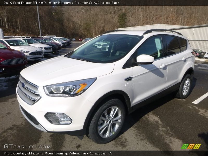 White Platinum / Chromite Gray/Charcoal Black 2019 Ford Escape SEL 4WD