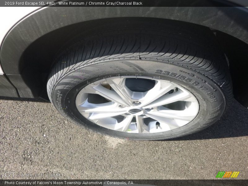 White Platinum / Chromite Gray/Charcoal Black 2019 Ford Escape SEL 4WD