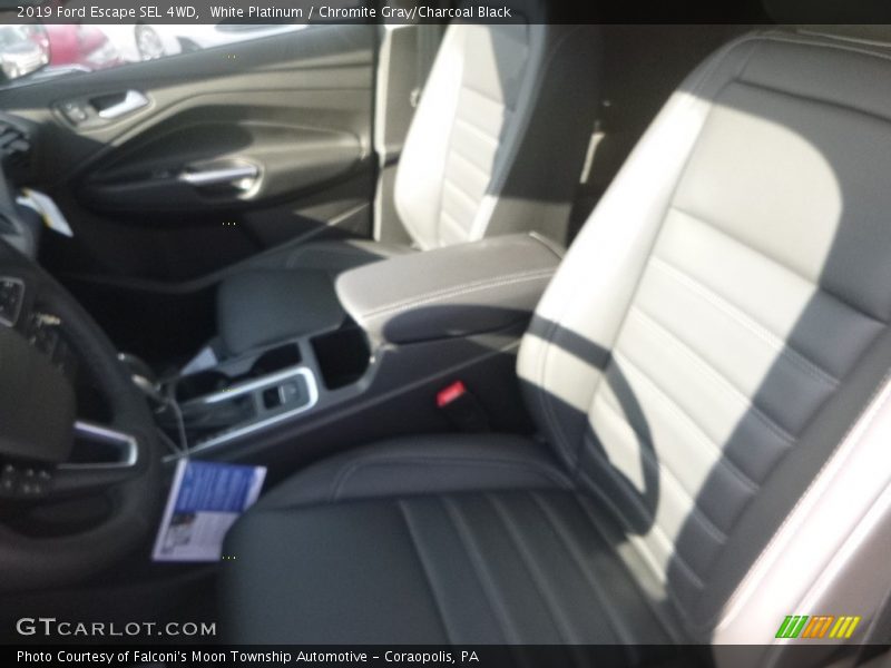 White Platinum / Chromite Gray/Charcoal Black 2019 Ford Escape SEL 4WD