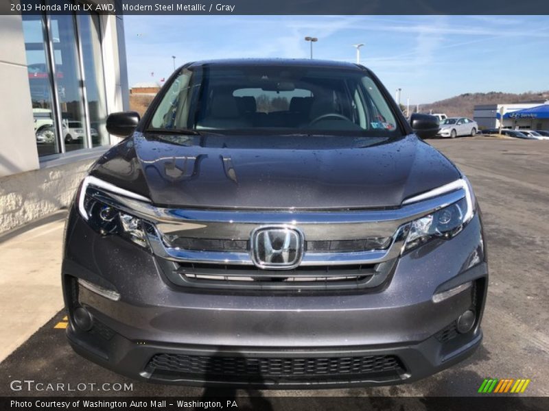 Modern Steel Metallic / Gray 2019 Honda Pilot LX AWD