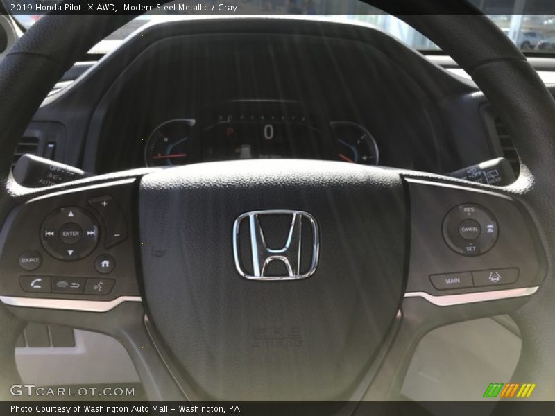 Modern Steel Metallic / Gray 2019 Honda Pilot LX AWD