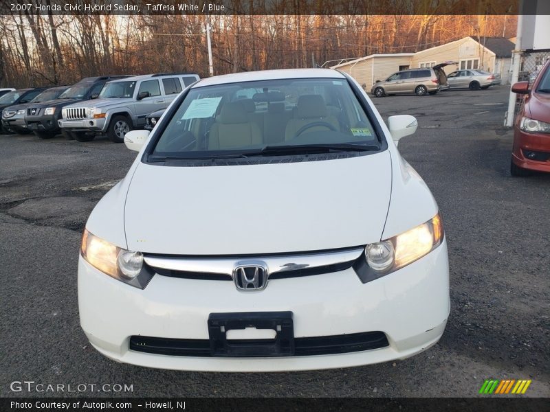 Taffeta White / Blue 2007 Honda Civic Hybrid Sedan