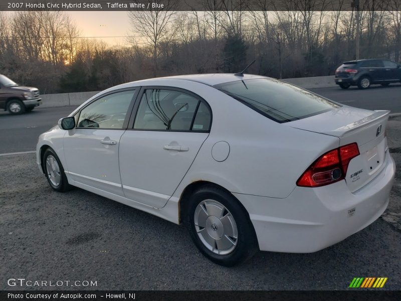 Taffeta White / Blue 2007 Honda Civic Hybrid Sedan