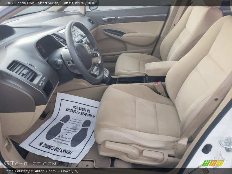 Taffeta White / Blue 2007 Honda Civic Hybrid Sedan
