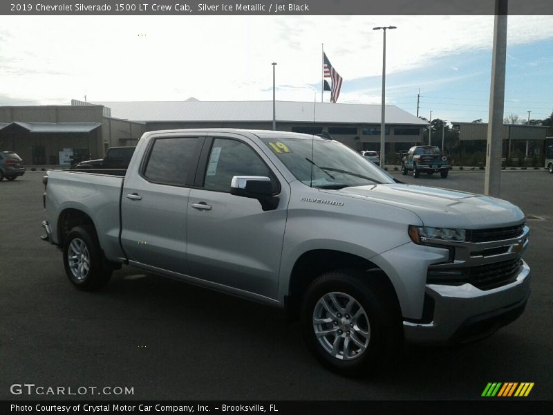 Silver Ice Metallic / Jet Black 2019 Chevrolet Silverado 1500 LT Crew Cab