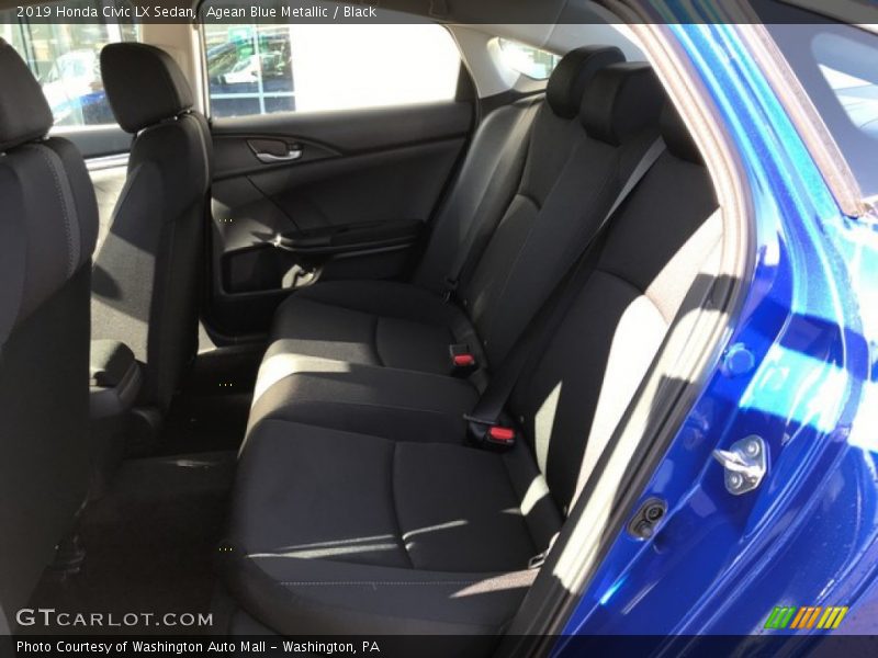 Agean Blue Metallic / Black 2019 Honda Civic LX Sedan