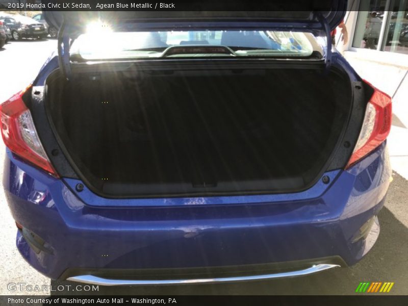 Agean Blue Metallic / Black 2019 Honda Civic LX Sedan