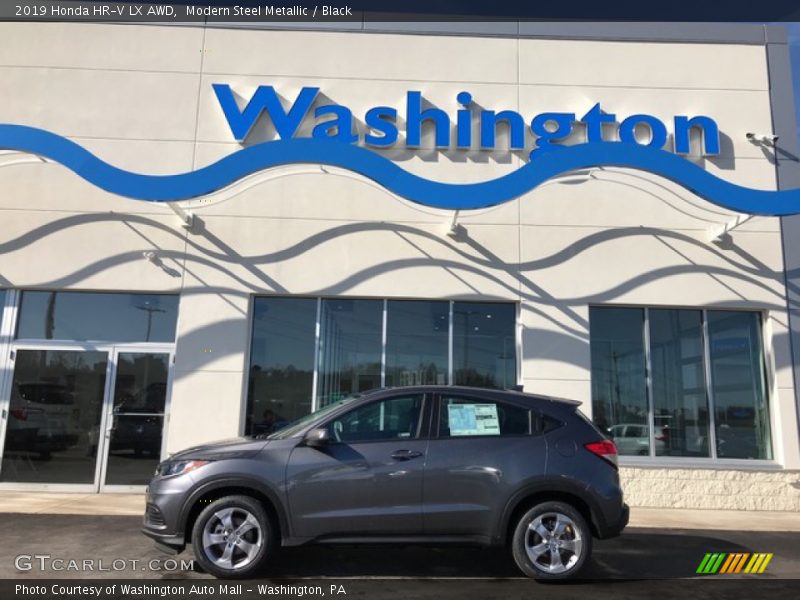 Modern Steel Metallic / Black 2019 Honda HR-V LX AWD
