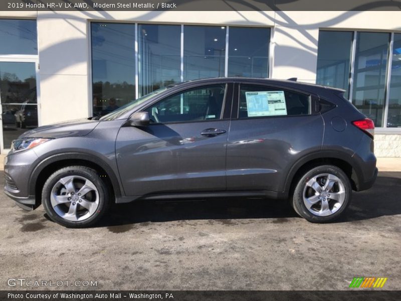 Modern Steel Metallic / Black 2019 Honda HR-V LX AWD