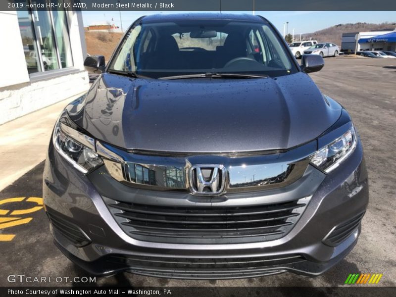 Modern Steel Metallic / Black 2019 Honda HR-V LX AWD