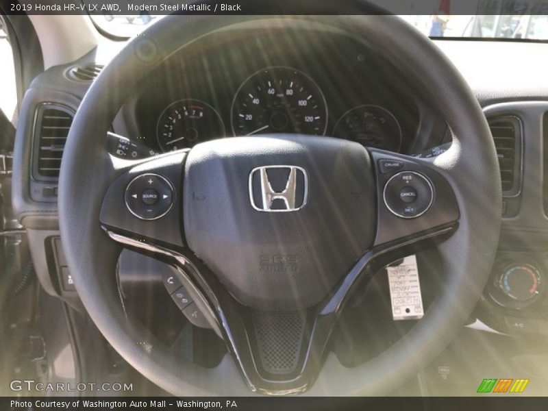 Modern Steel Metallic / Black 2019 Honda HR-V LX AWD
