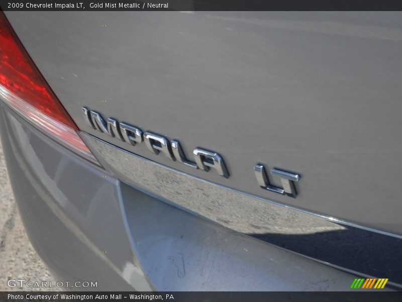 Gold Mist Metallic / Neutral 2009 Chevrolet Impala LT