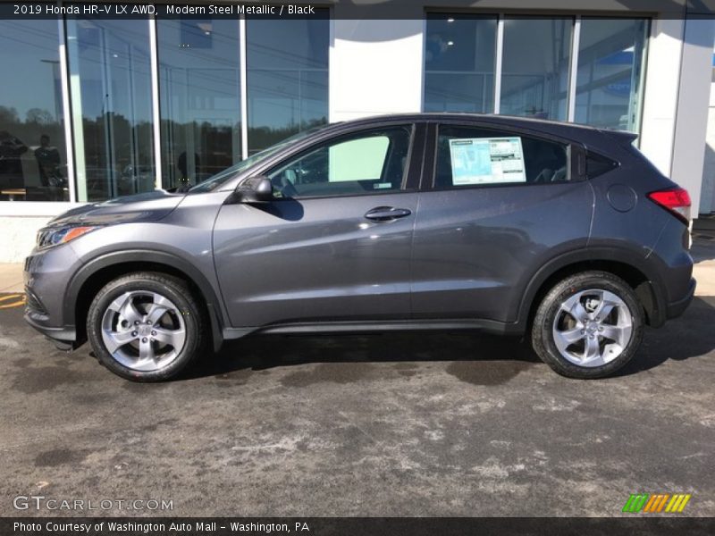 Modern Steel Metallic / Black 2019 Honda HR-V LX AWD