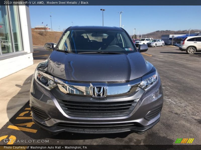 Modern Steel Metallic / Black 2019 Honda HR-V LX AWD