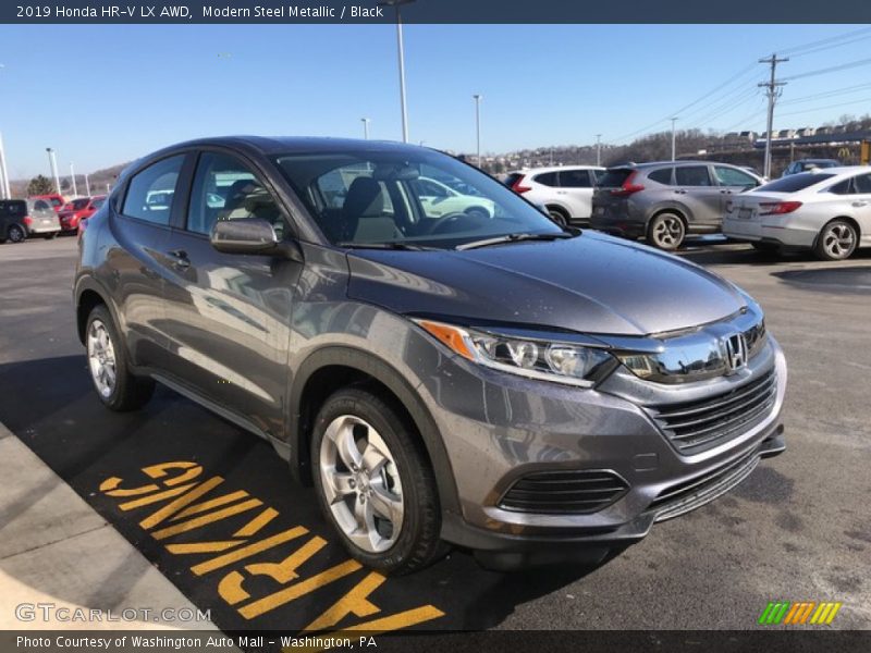 Modern Steel Metallic / Black 2019 Honda HR-V LX AWD