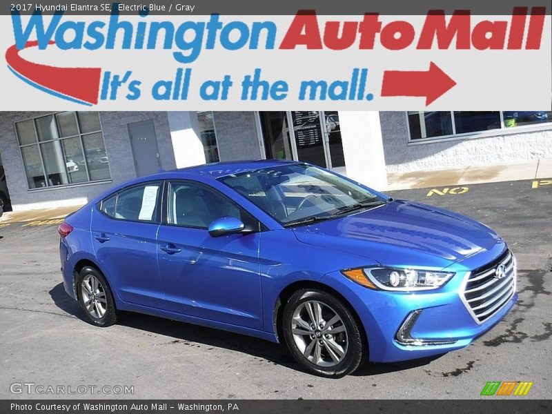 Electric Blue / Gray 2017 Hyundai Elantra SE