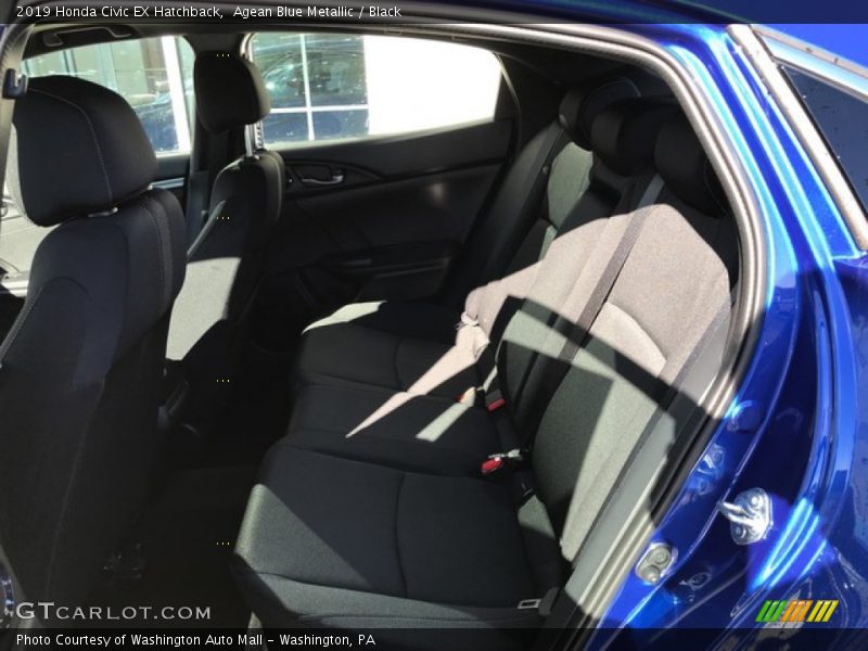 Agean Blue Metallic / Black 2019 Honda Civic EX Hatchback
