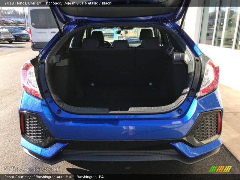 Agean Blue Metallic / Black 2019 Honda Civic EX Hatchback
