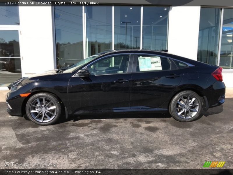 Crystal Black Pearl / Black 2019 Honda Civic EX Sedan