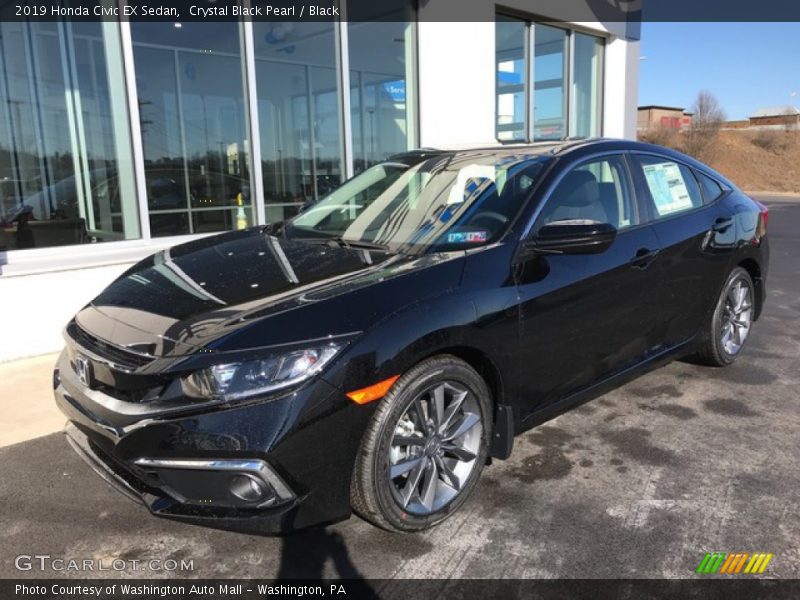 Crystal Black Pearl / Black 2019 Honda Civic EX Sedan