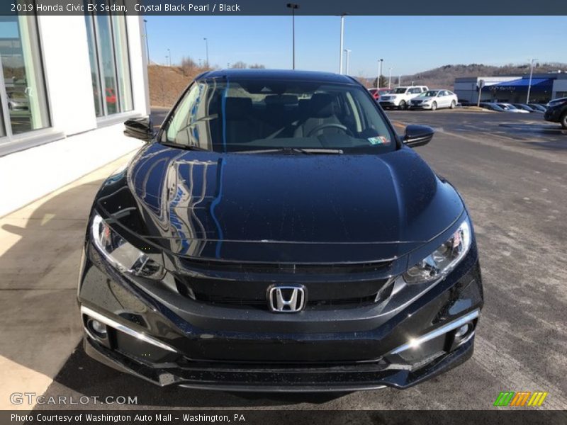Crystal Black Pearl / Black 2019 Honda Civic EX Sedan