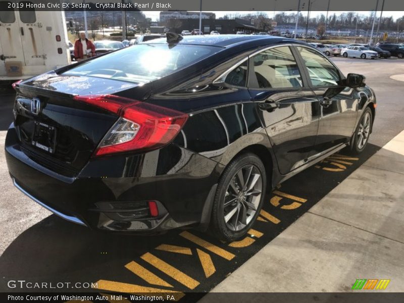 Crystal Black Pearl / Black 2019 Honda Civic EX Sedan