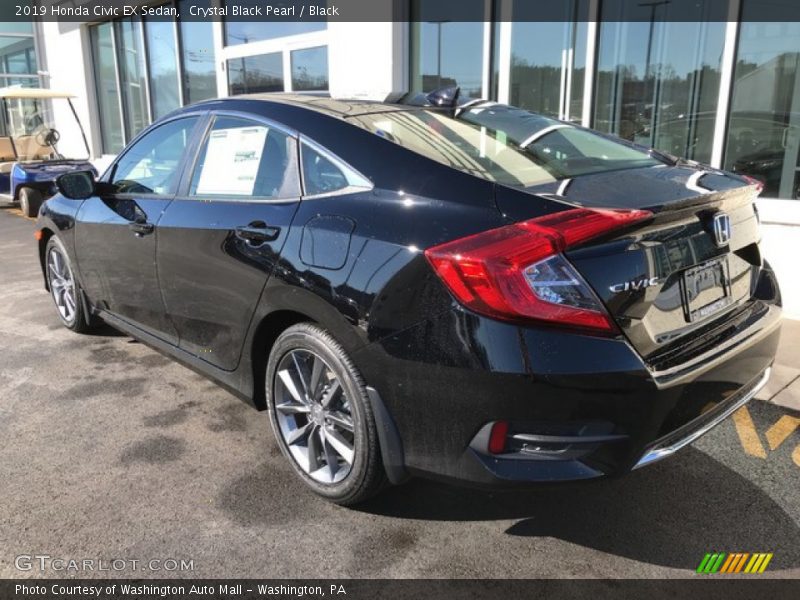 Crystal Black Pearl / Black 2019 Honda Civic EX Sedan