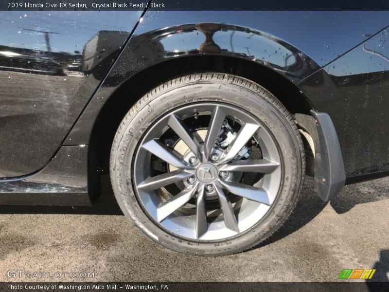 Crystal Black Pearl / Black 2019 Honda Civic EX Sedan