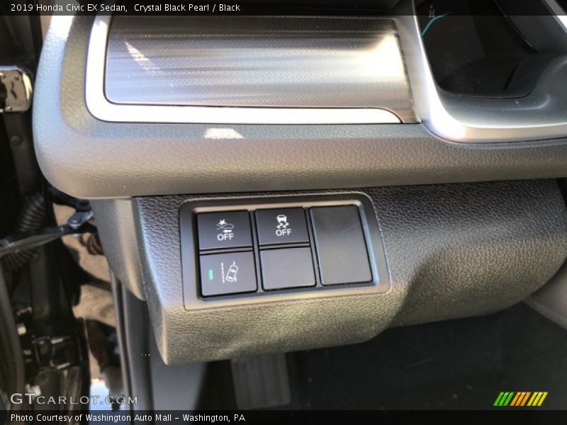 Crystal Black Pearl / Black 2019 Honda Civic EX Sedan