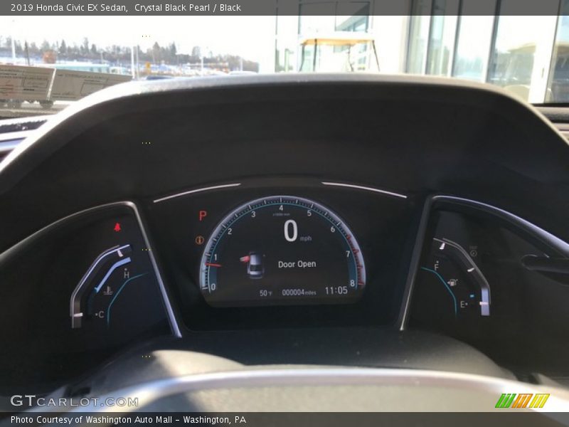 Crystal Black Pearl / Black 2019 Honda Civic EX Sedan