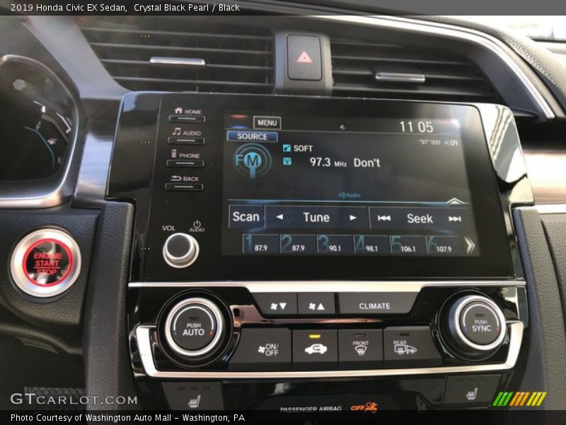 Crystal Black Pearl / Black 2019 Honda Civic EX Sedan