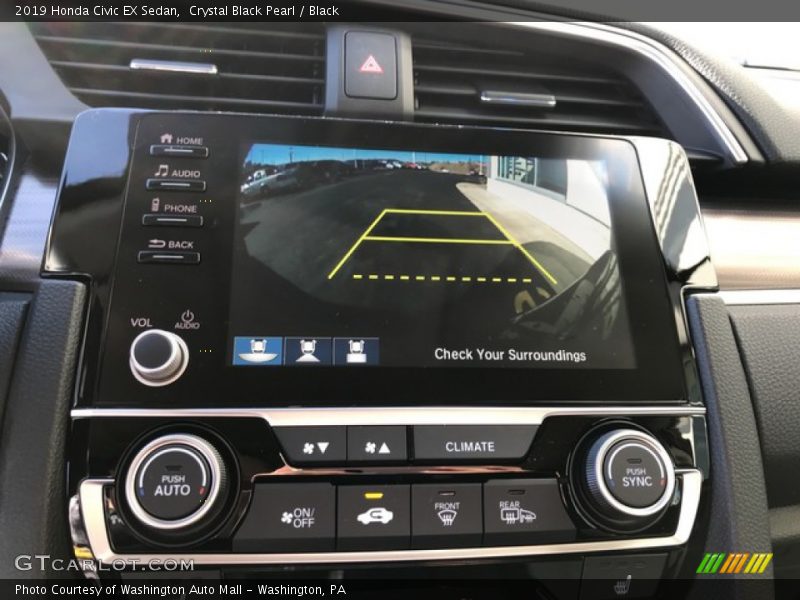 Crystal Black Pearl / Black 2019 Honda Civic EX Sedan