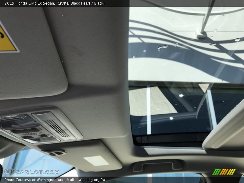 Crystal Black Pearl / Black 2019 Honda Civic EX Sedan