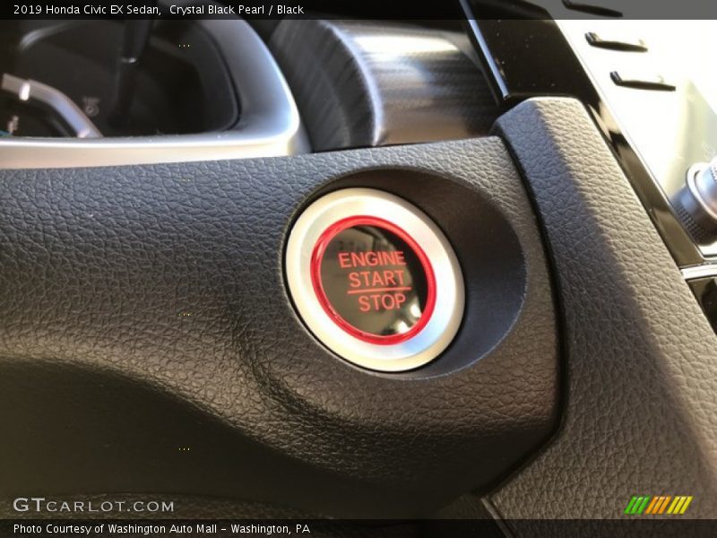 Crystal Black Pearl / Black 2019 Honda Civic EX Sedan