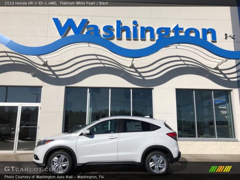 Platinum White Pearl / Black 2019 Honda HR-V EX-L AWD