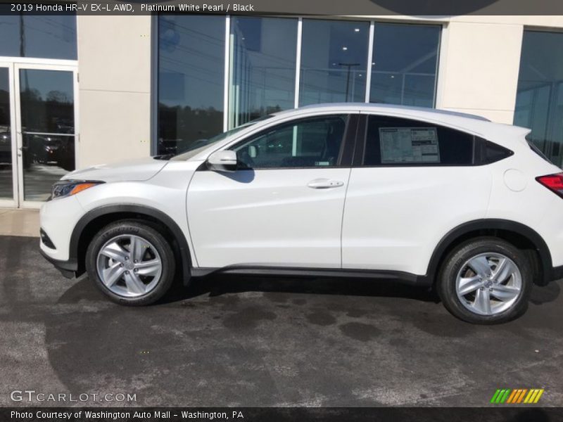 Platinum White Pearl / Black 2019 Honda HR-V EX-L AWD