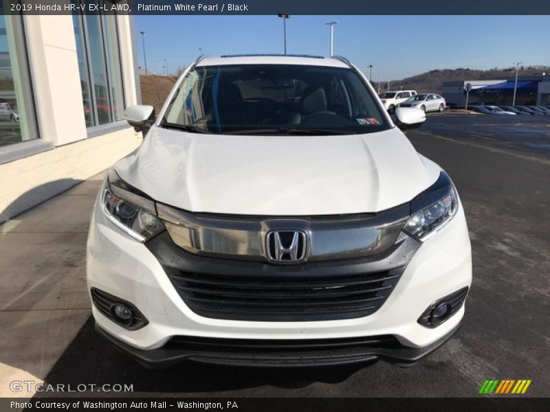 Platinum White Pearl / Black 2019 Honda HR-V EX-L AWD