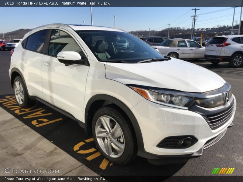 Platinum White Pearl / Black 2019 Honda HR-V EX-L AWD
