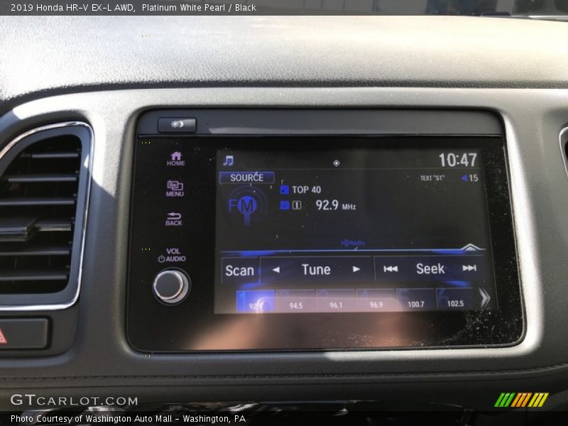 Platinum White Pearl / Black 2019 Honda HR-V EX-L AWD